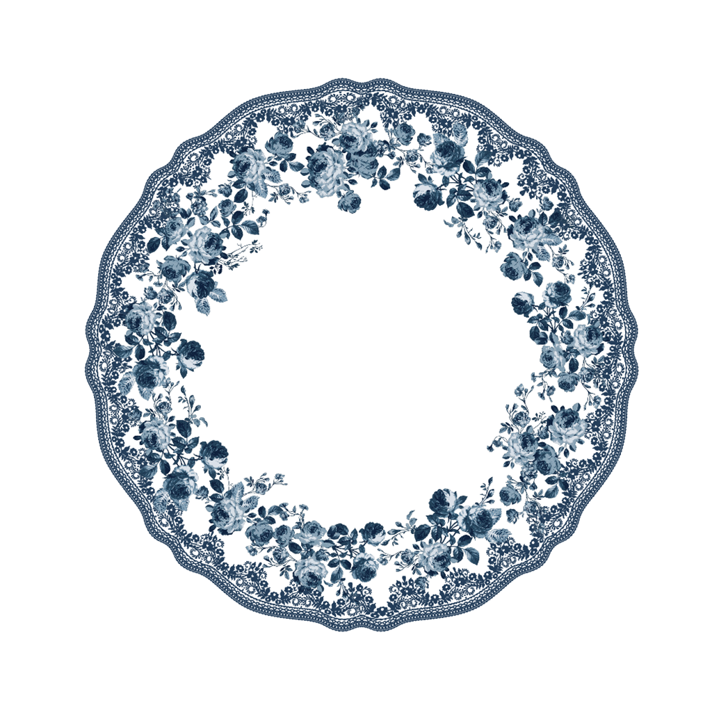 Navy Chinoiserie Range - Rim Design