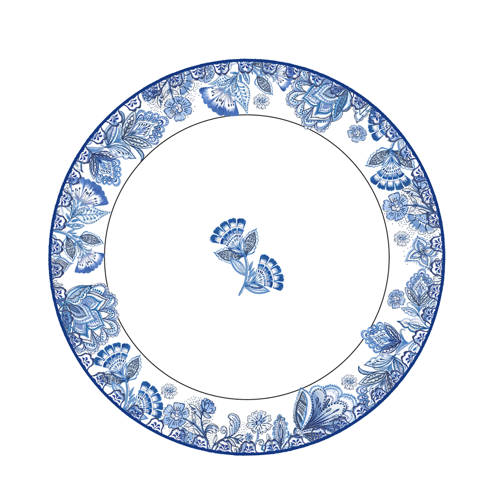 Antique Blue Garden Design 2