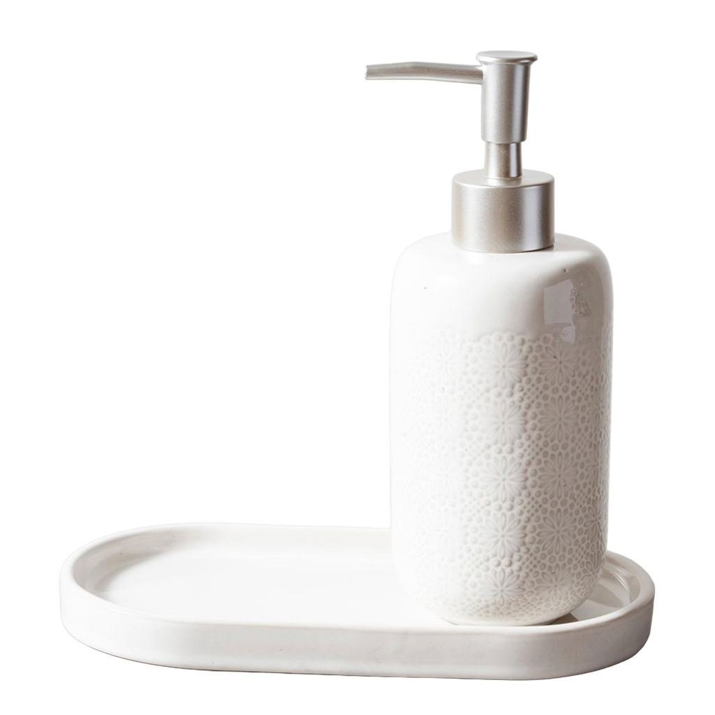 Mosaic Bathroom Set White