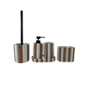 Stripe Brown Bathroom Set